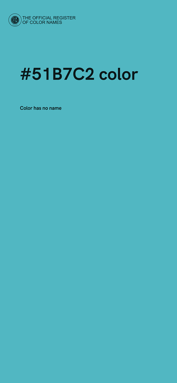 #51B7C2 color image