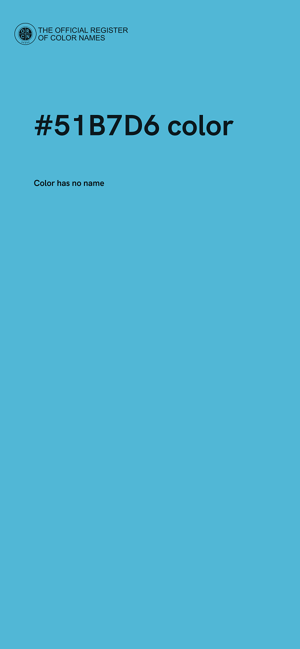 #51B7D6 color image