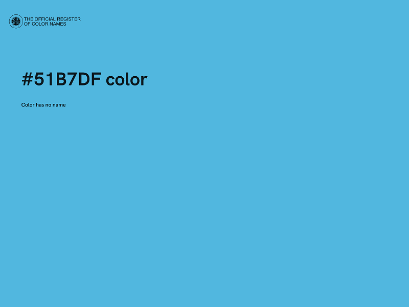#51B7DF color image
