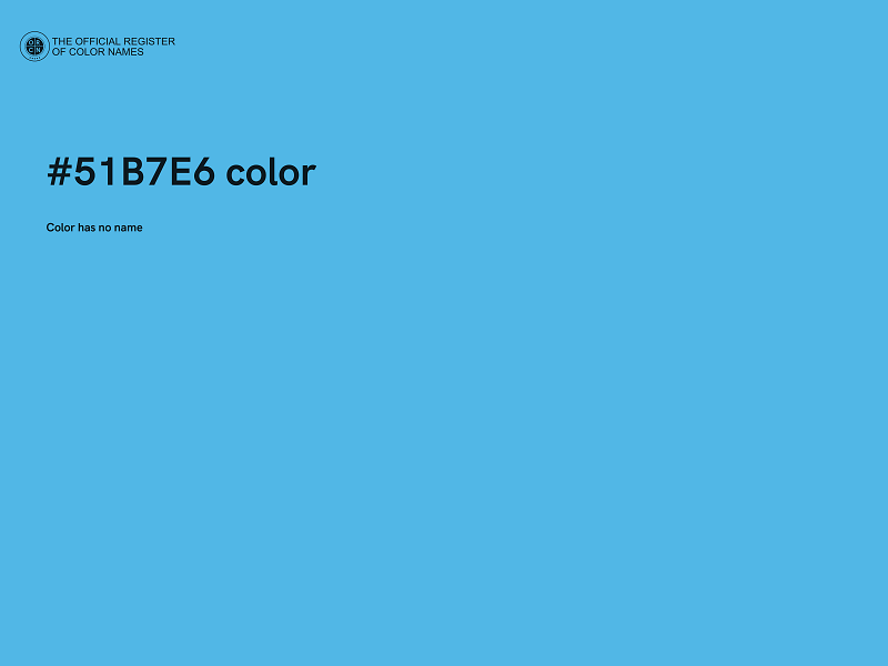 #51B7E6 color image