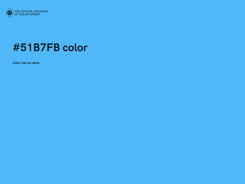 #51B7FB color image