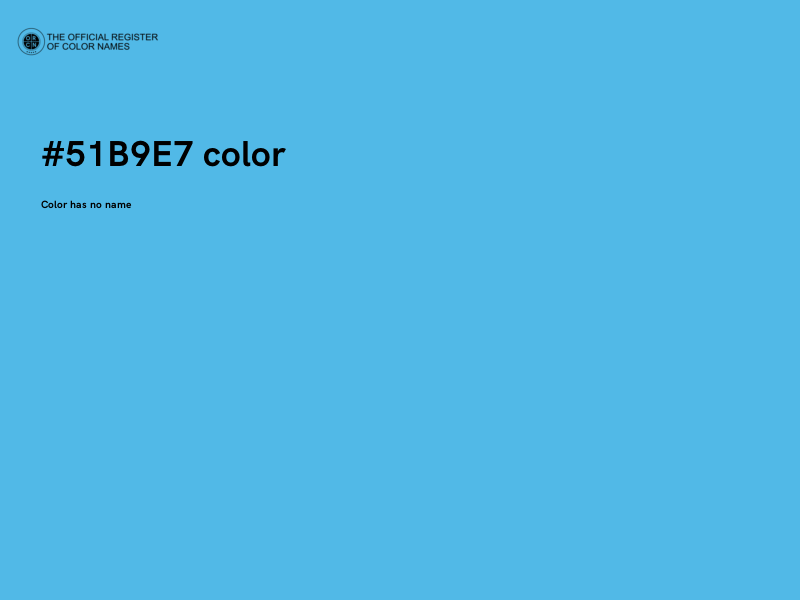 #51B9E7 color image