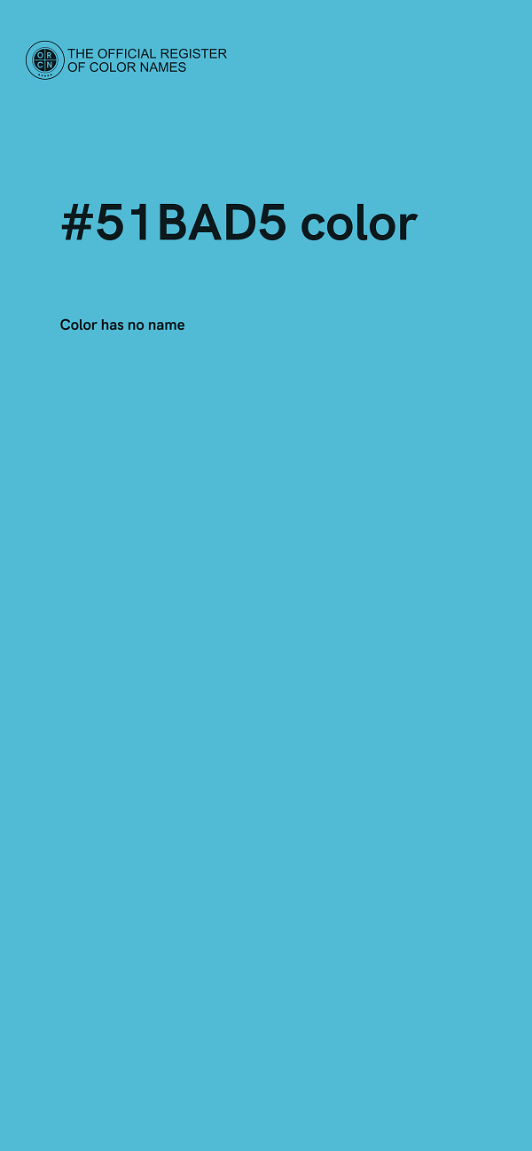 #51BAD5 color image