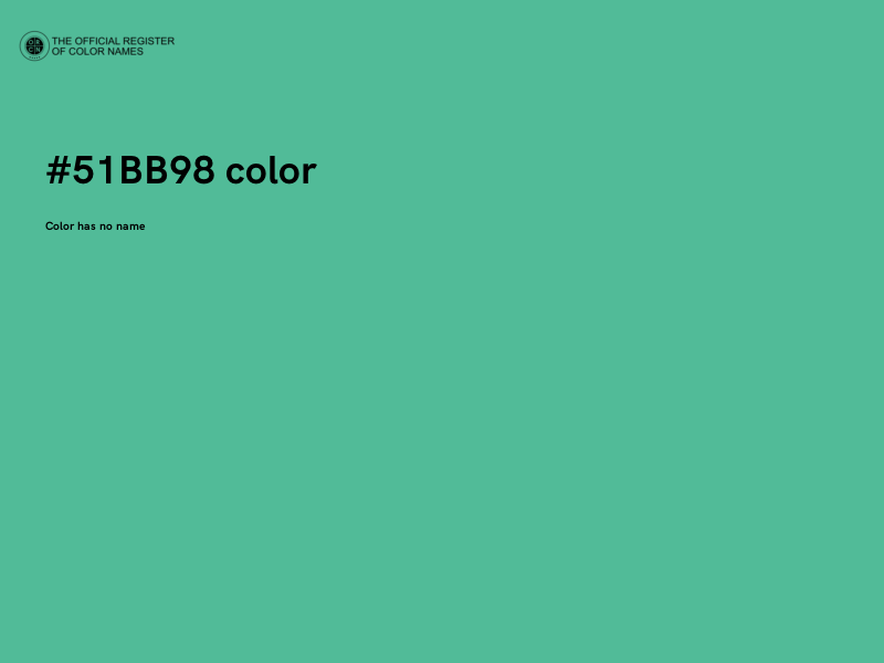 #51BB98 color image