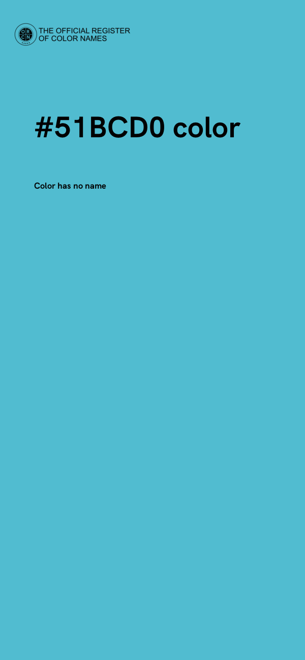 #51BCD0 color image