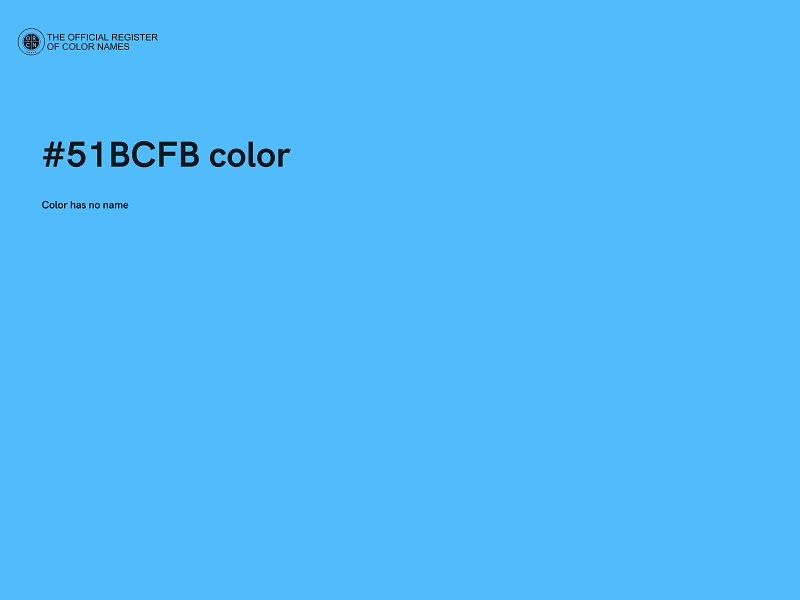 #51BCFB color image