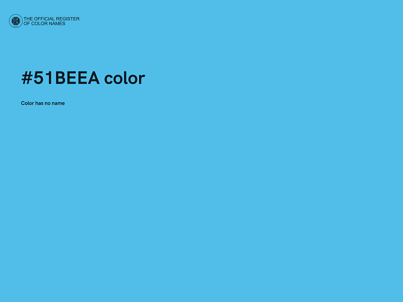 #51BEEA color image