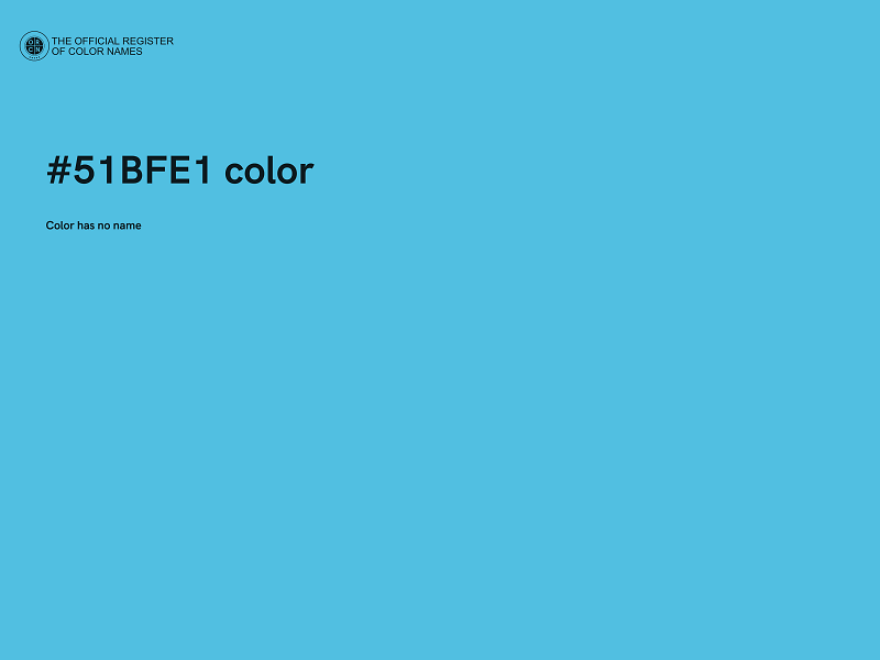 #51BFE1 color image