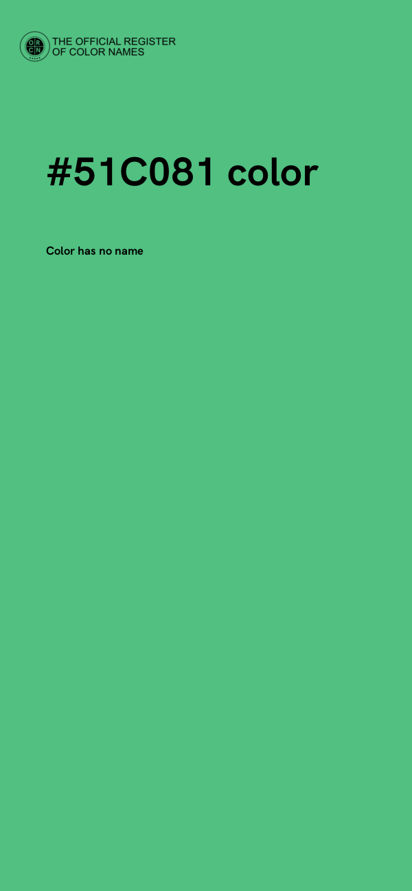 #51C081 color image