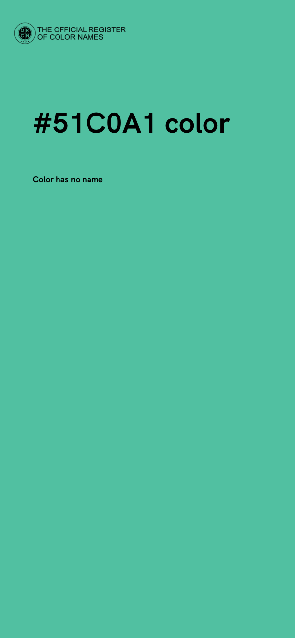 #51C0A1 color image