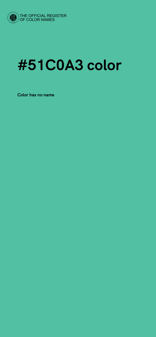 #51C0A3 color image