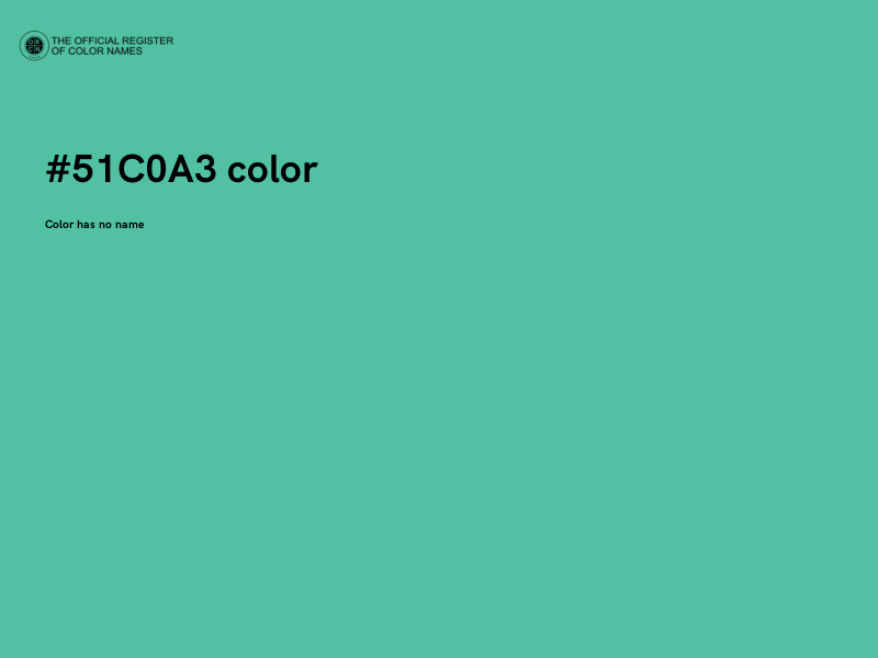 #51C0A3 color image