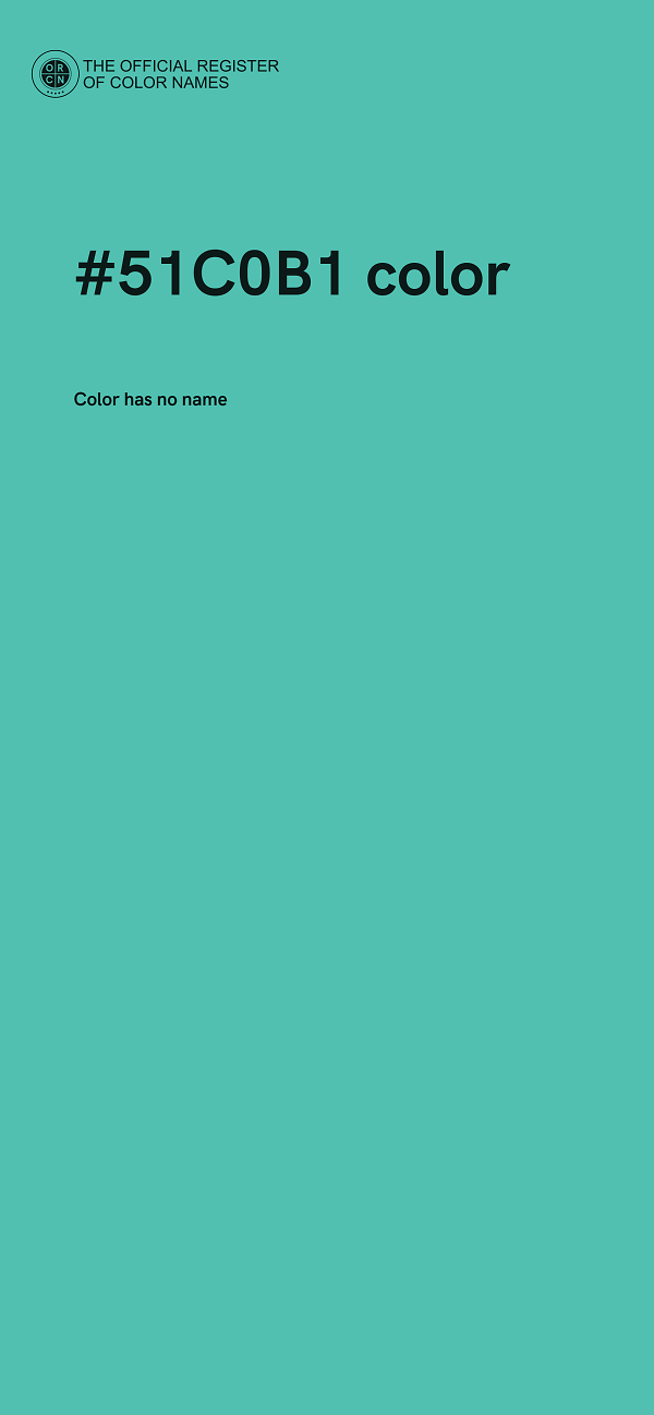 #51C0B1 color image