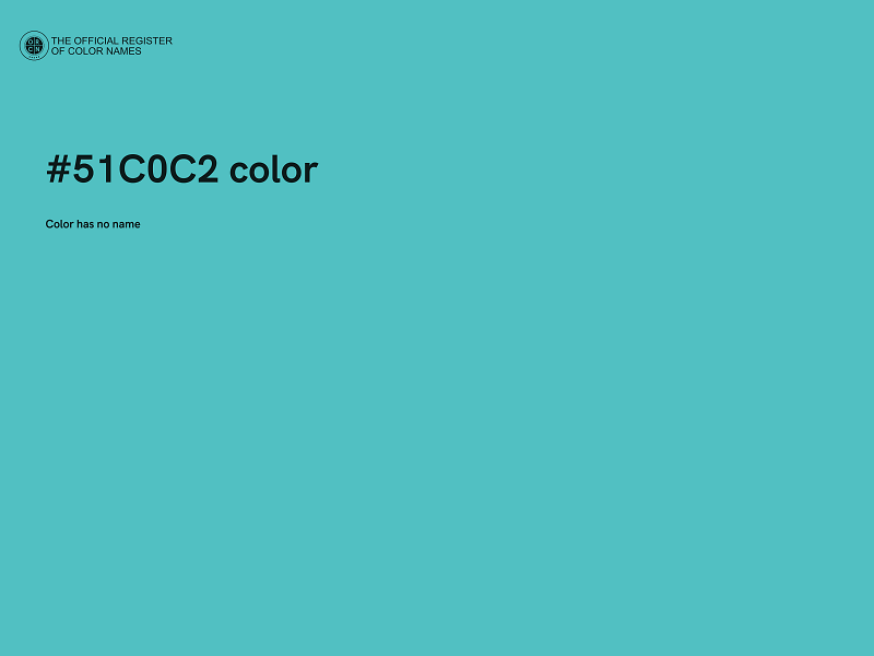 #51C0C2 color image