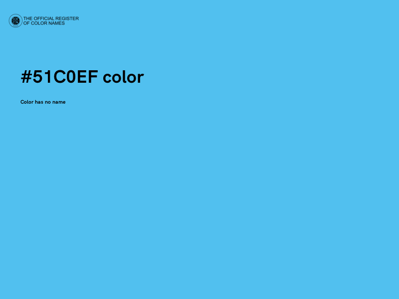 #51C0EF color image