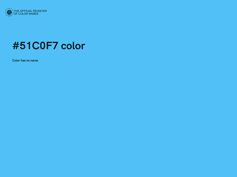 #51C0F7 color image