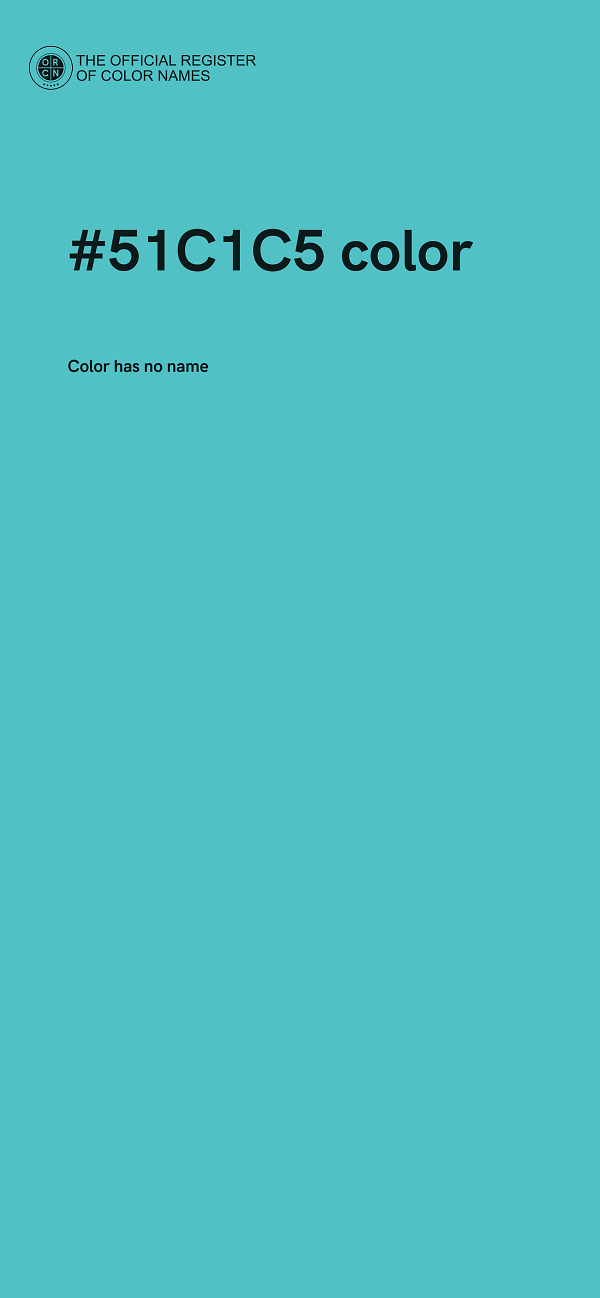 #51C1C5 color image
