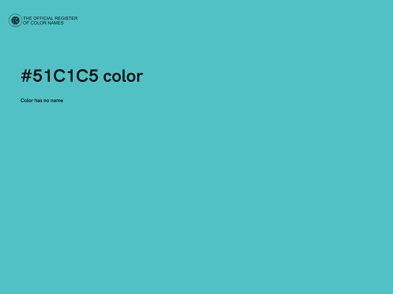 #51C1C5 color image