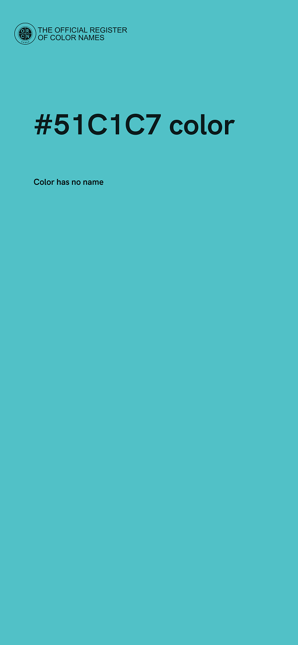 #51C1C7 color image