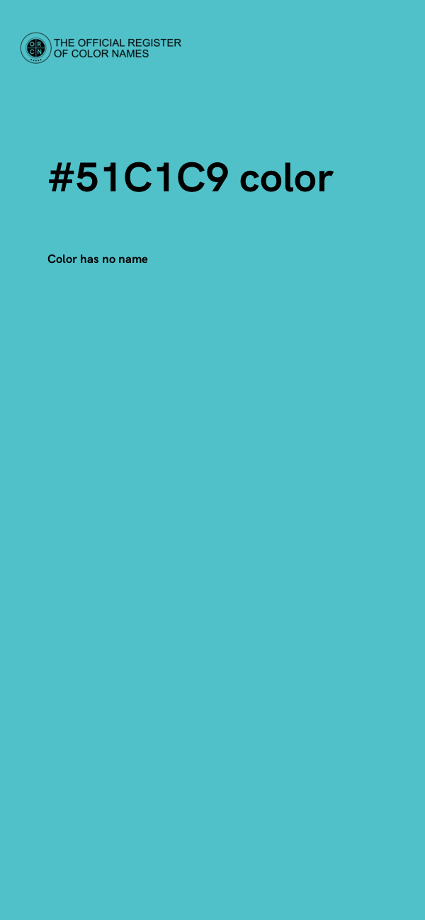 #51C1C9 color image