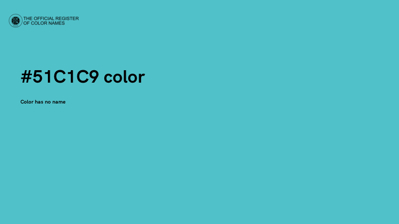 #51C1C9 color image