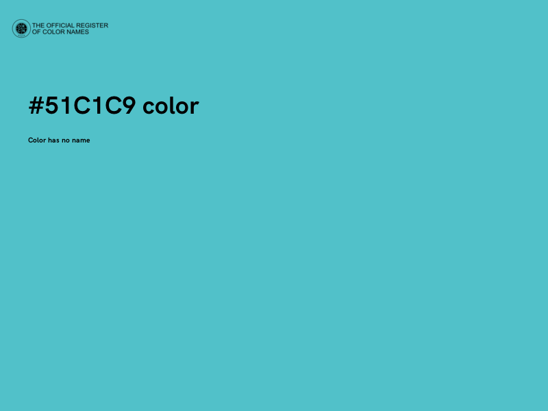 #51C1C9 color image