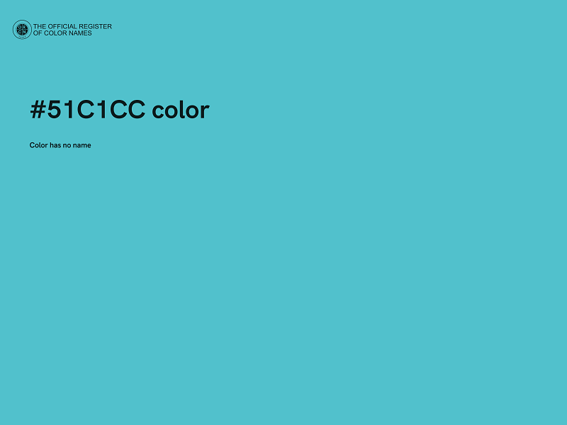 #51C1CC color image