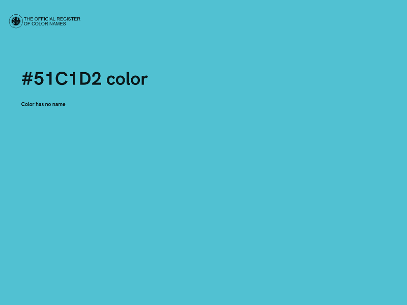 #51C1D2 color image