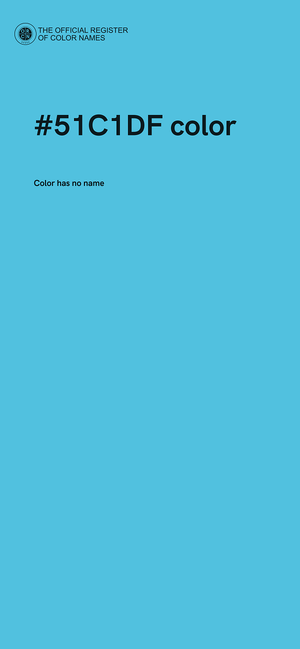 #51C1DF color image