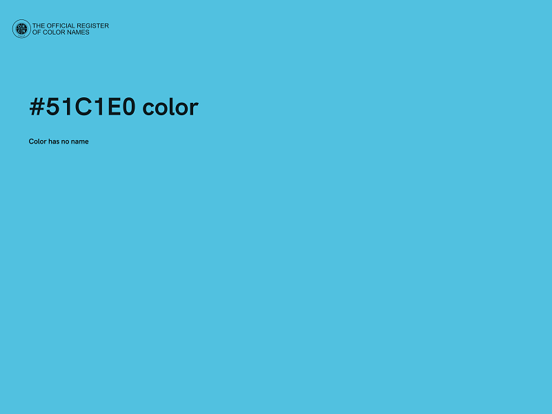 #51C1E0 color image