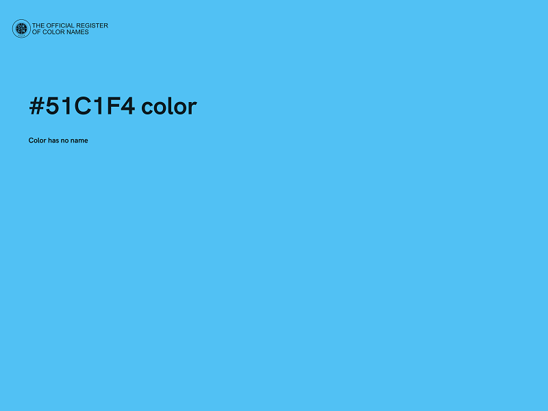 #51C1F4 color image