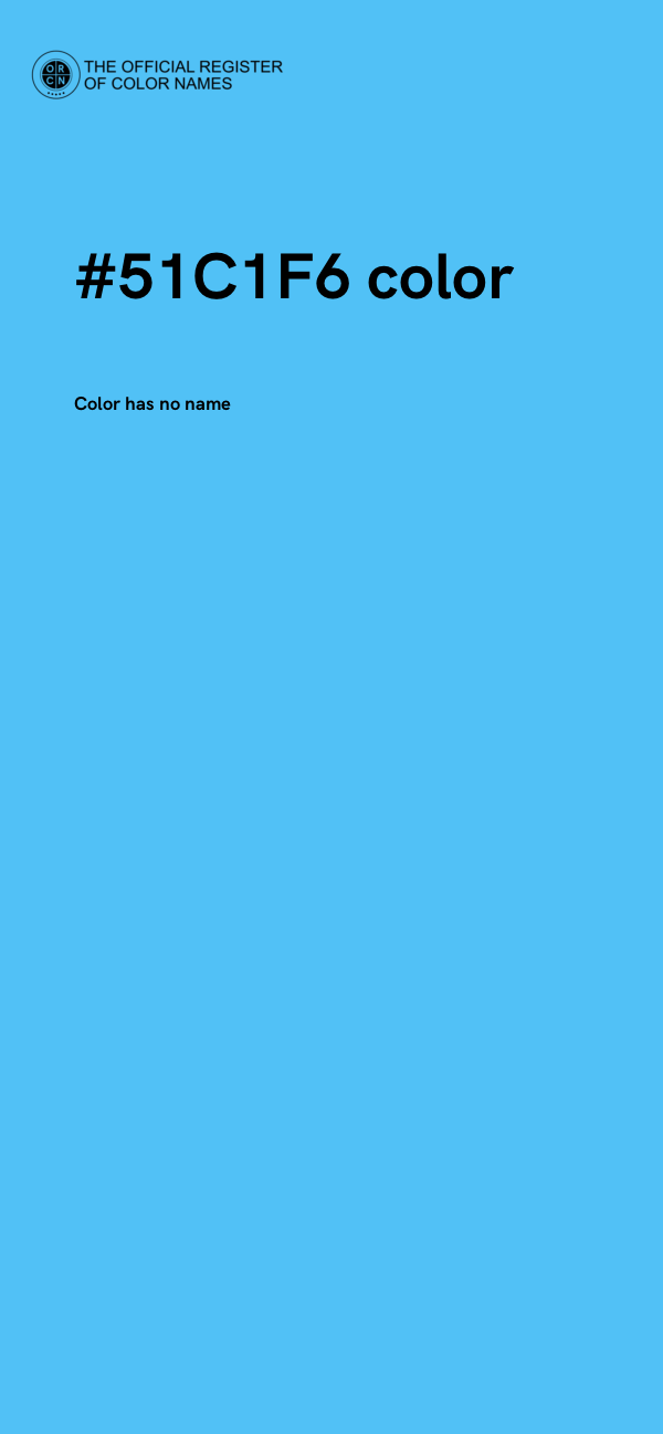 #51C1F6 color image