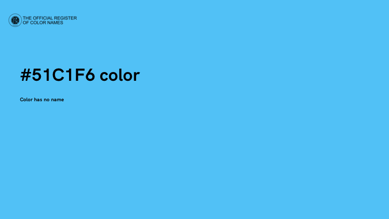 #51C1F6 color image