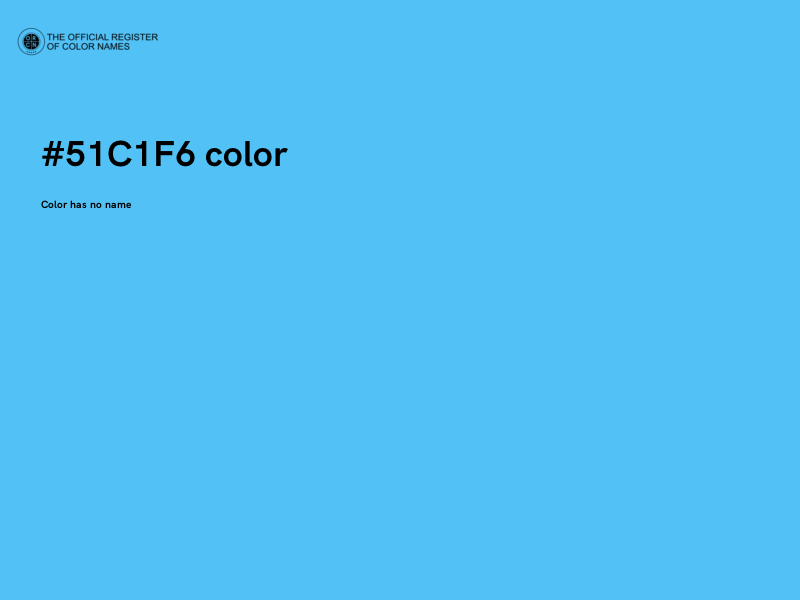 #51C1F6 color image