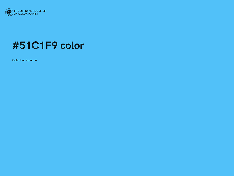 #51C1F9 color image