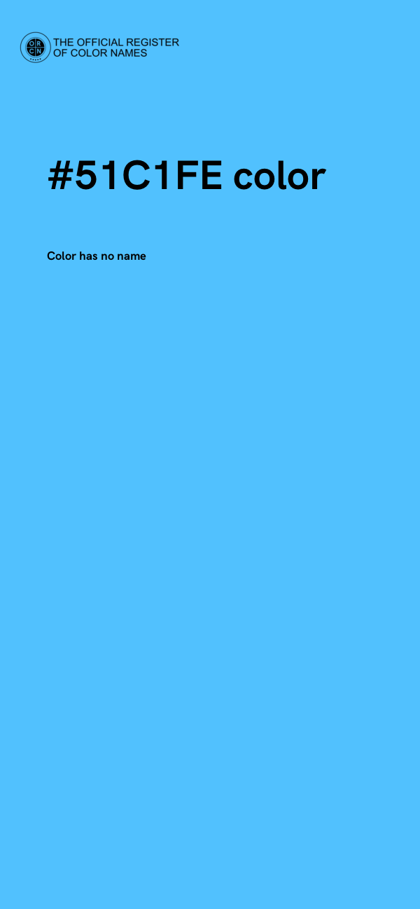 #51C1FE color image