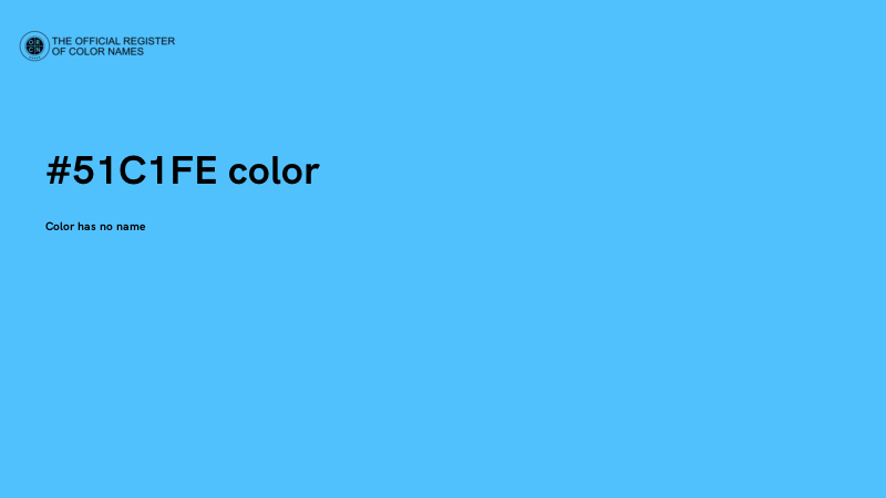 #51C1FE color image