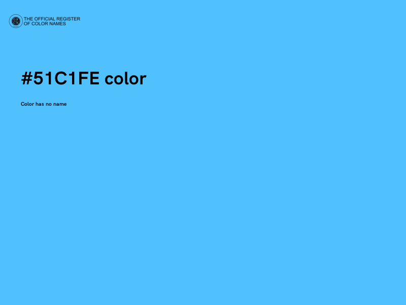 #51C1FE color image
