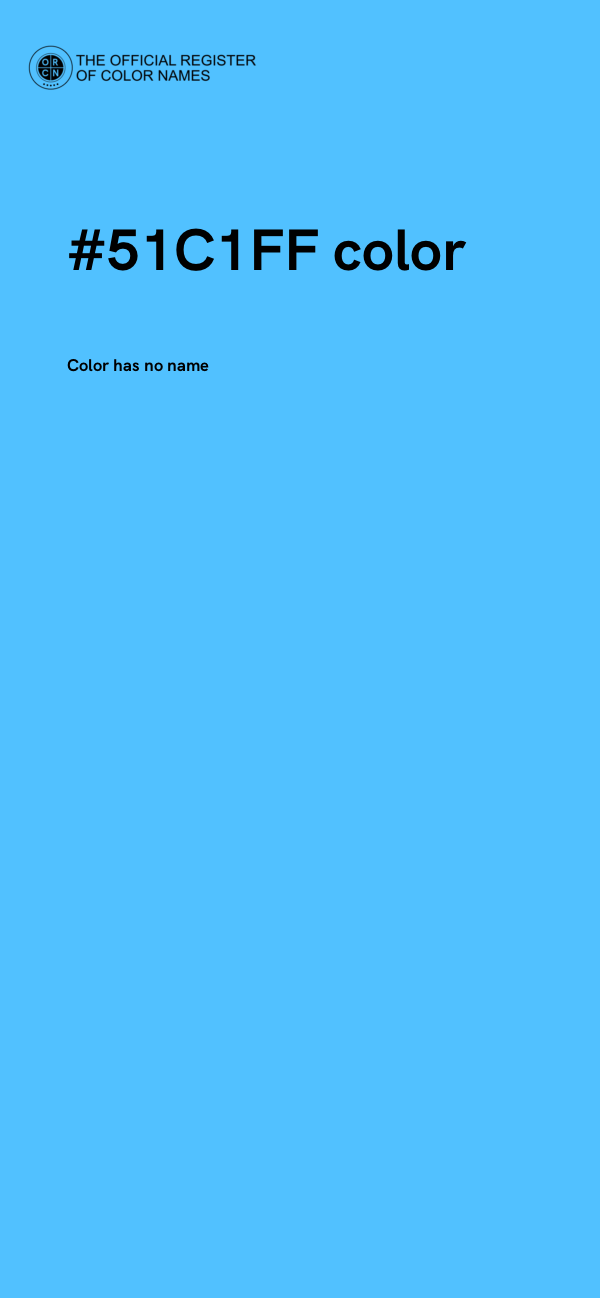 #51C1FF color image