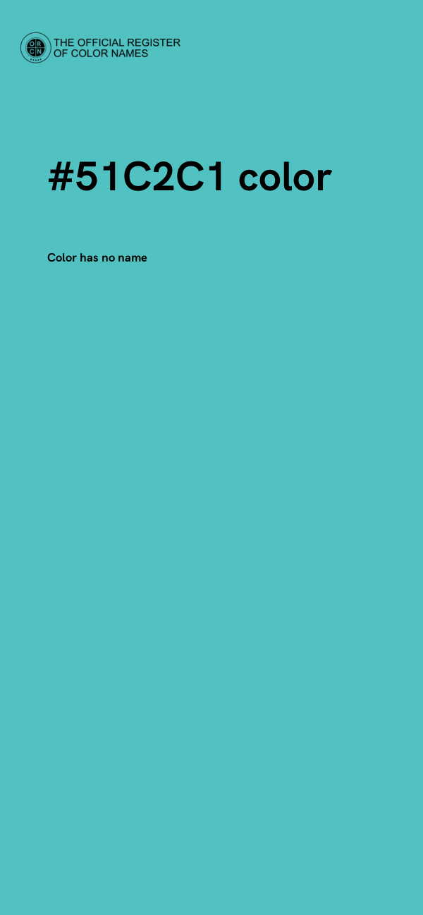 #51C2C1 color image