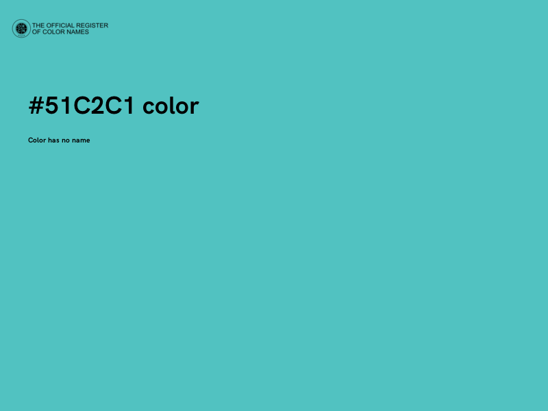 #51C2C1 color image