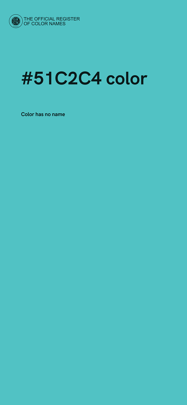 #51C2C4 color image