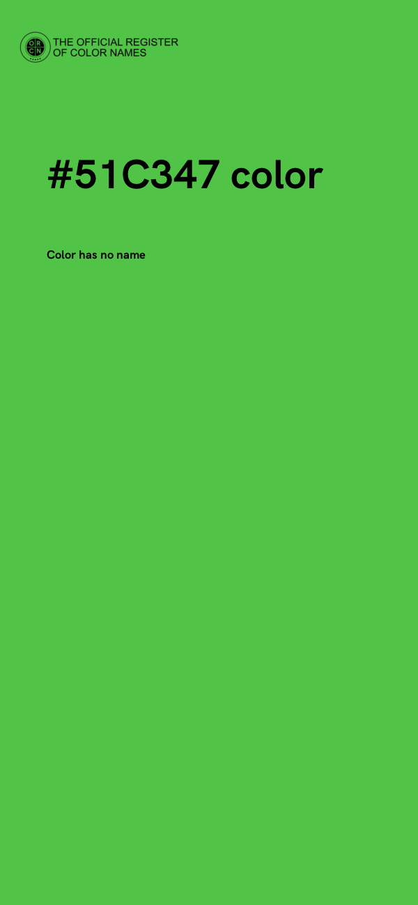 #51C347 color image