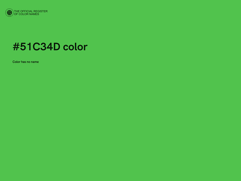 #51C34D color image