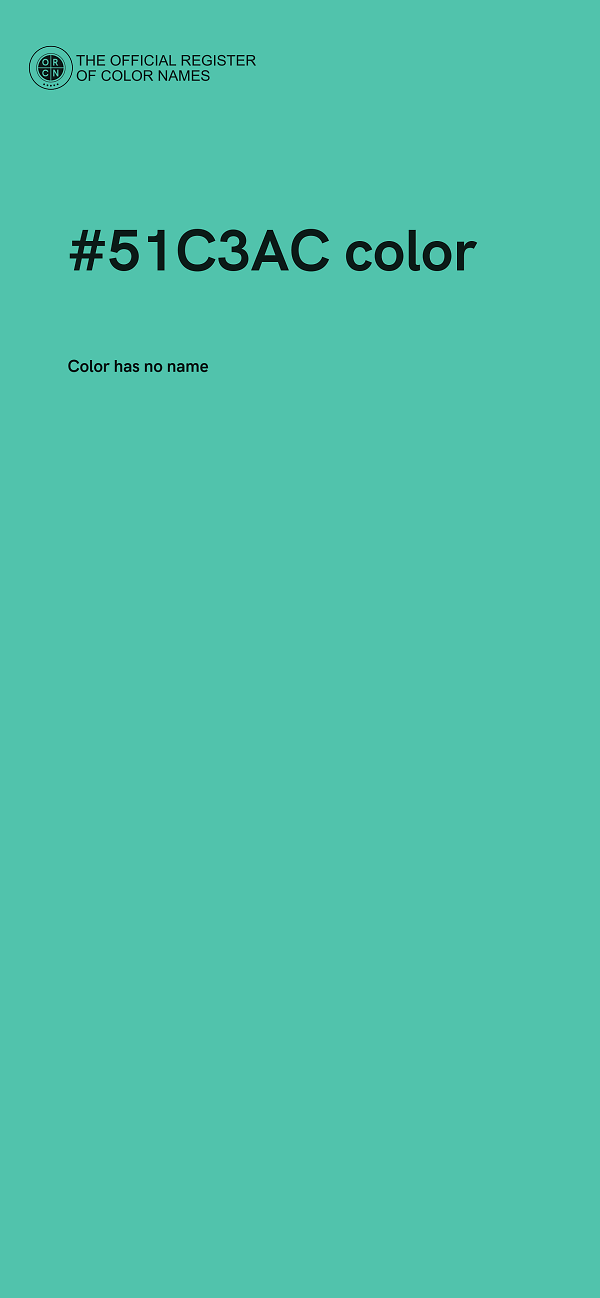 #51C3AC color image