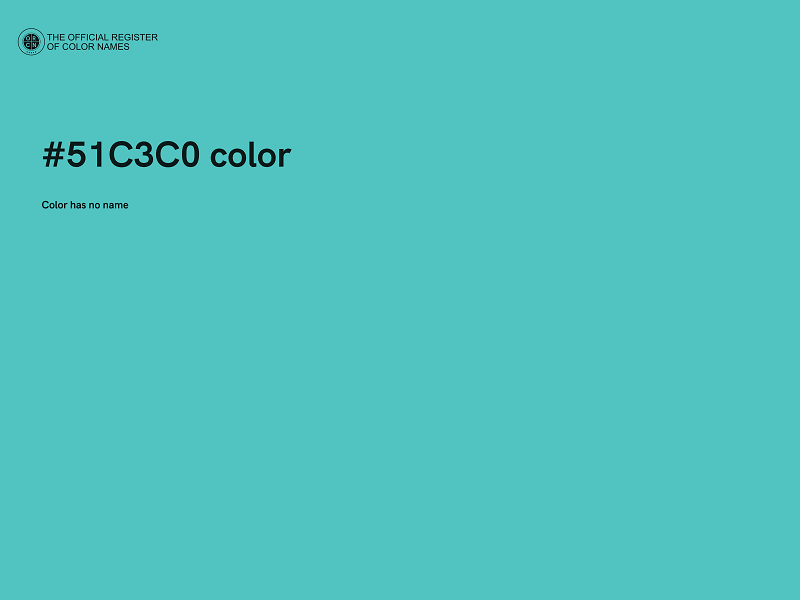 #51C3C0 color image