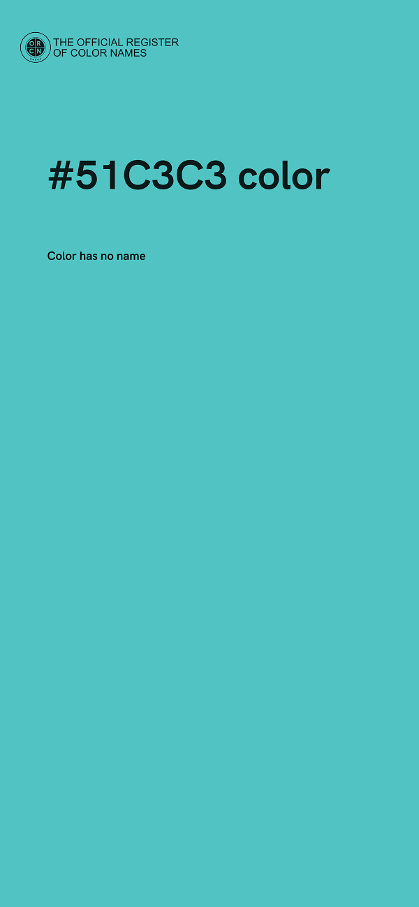 #51C3C3 color image