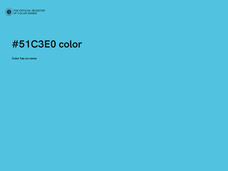 #51C3E0 color image