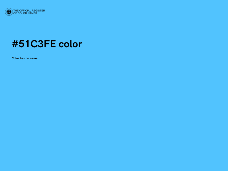 #51C3FE color image