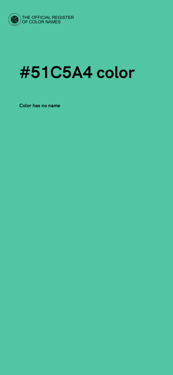 #51C5A4 color image